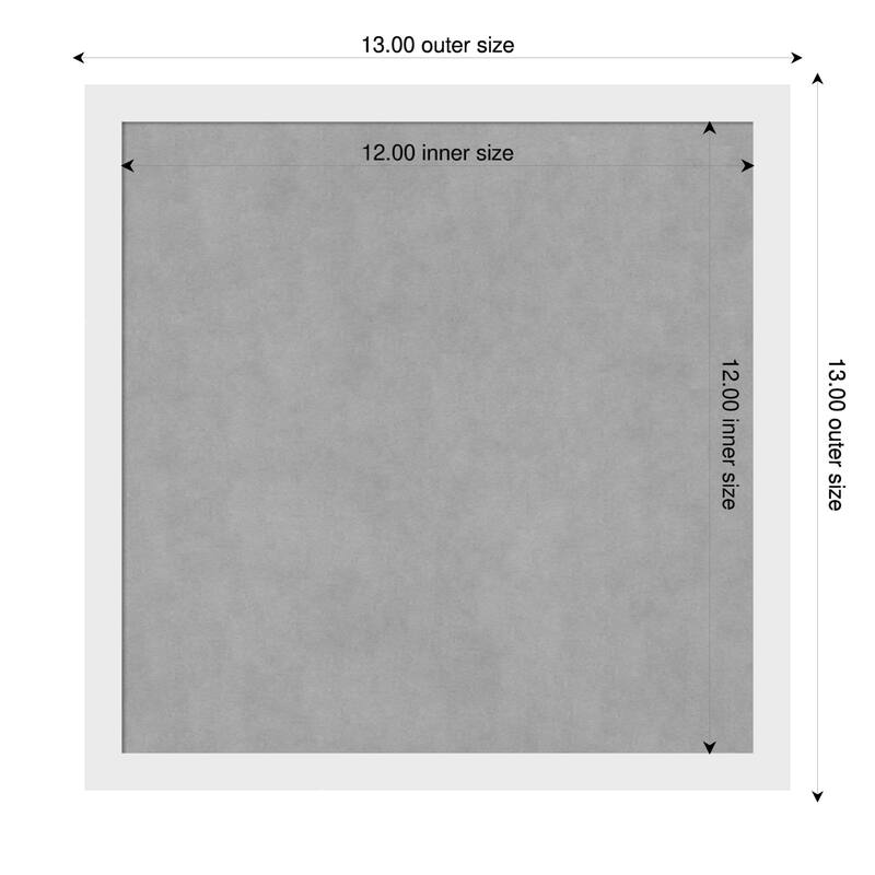 Amanti Art Incline Black Framed - 13 x 13 in - Incline White