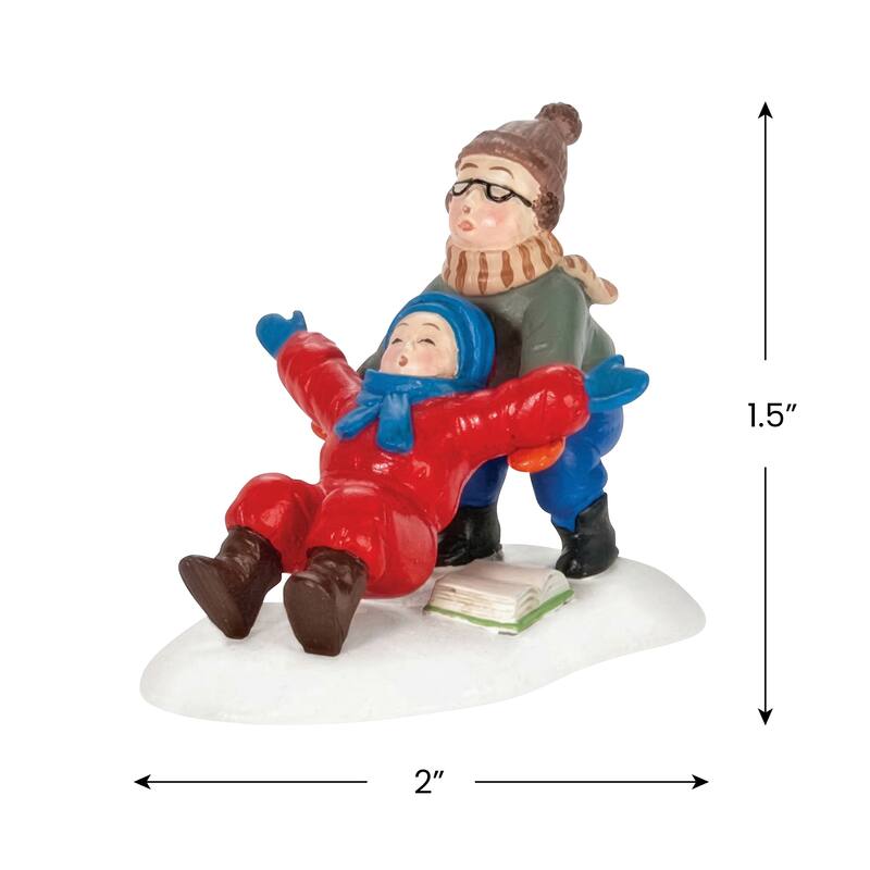 2" Red and Blue Ralphie to the Rescue Christmas Figurine