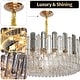 preview thumbnail 13 of 18, Smoked Gray/ Clear Crystal Chandelier with LED Lights