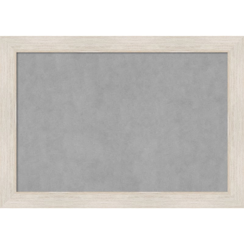 Amanti Art Hardwood White Wash Framed Magnetic Board