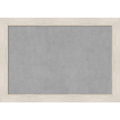 Amanti Art Hardwood White Wash Framed Magnetic Board