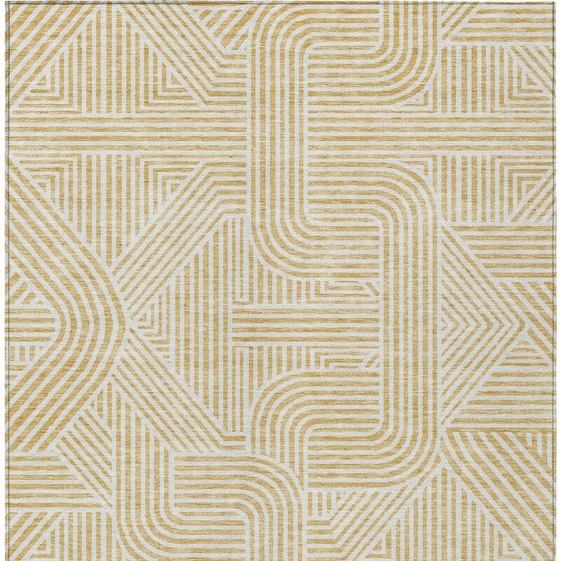 HomeRoots Abstract Transitional Rectangle Outdoor Rug