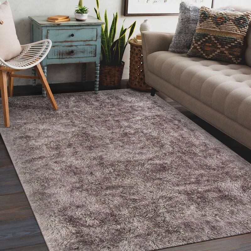 Mila Jade Microfiber Extra Thick 3" Plush Shag Rug - 2' x 3' - Dark Gray