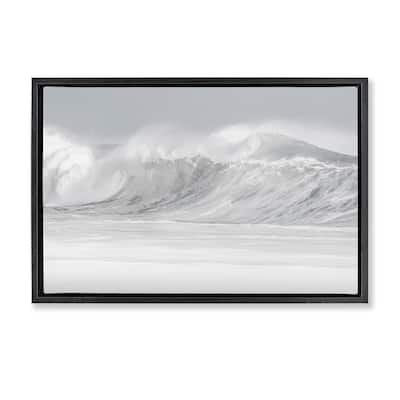 Stupell Cresting Beach Wave Framed Floater Canvas Wall Art Design By Maggie Olsen