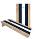 preview thumbnail 1 of 4, Classic Stripes Navy and White Regulation 2x4 Cornhole Board Set All-Weather - Include Carrying Case