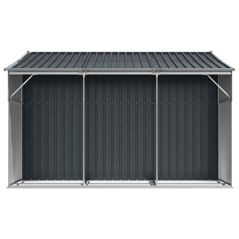 vidaXL Garden Shed Metal Outdoor Storage Tool Shed House Galvanized Steel