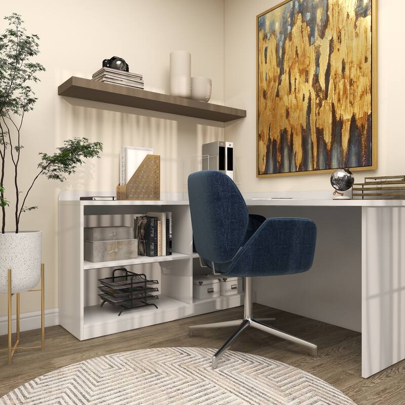 Gold Metal Single Slot Geometric Magazine Holder with Laser Carved Design