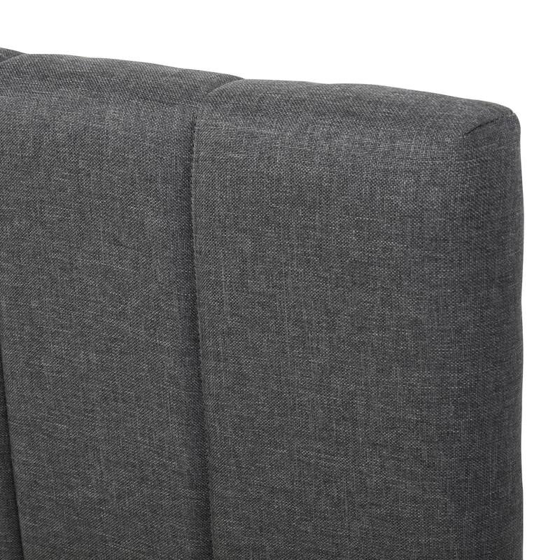 Full Size Upholstered Platform Bed with Twin Size Trundle and 3 Drawers, Linen Fabric