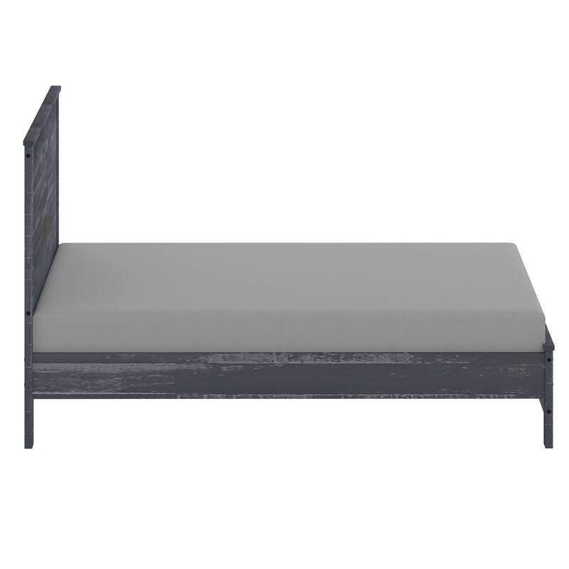 Solid Wood Bed, Modern Rustic Wooden Twin Size Bed Frames Box Spring Needed