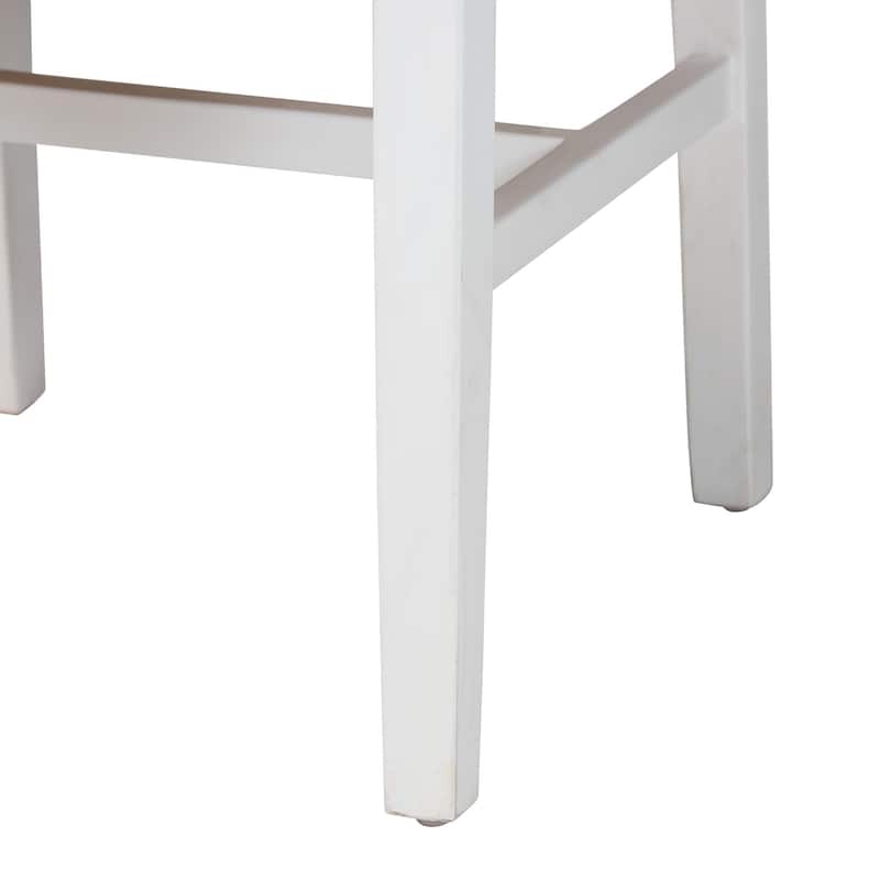 Talli Bohemian Paper Loom and White Mahogany Wood Dining Chair