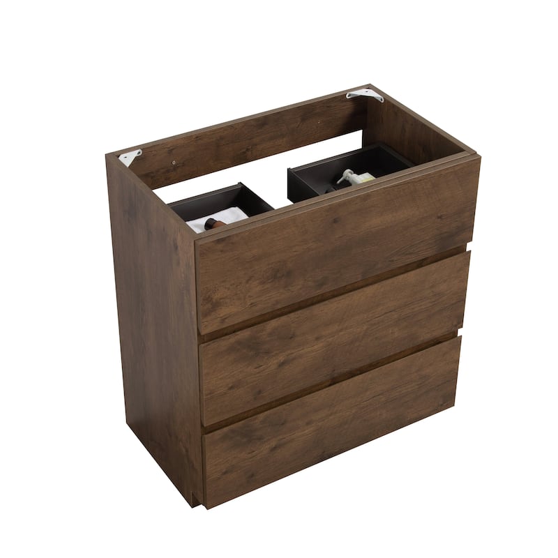 (Base Only) Floor Cabinet Vanity Base with 3 Drawers