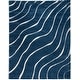 preview thumbnail 43 of 86, SAFAVIEH Florida Shag Hervor Soft Serene Waves 1.2-inch Thick Rug 6' x 9' - Dark Blue/Cream - Rectangle