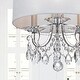 preview thumbnail 3 of 4, Othello 3 Light Clear Crystal Polished Chrome Mini Chandelier - 15'' W x 15'' H