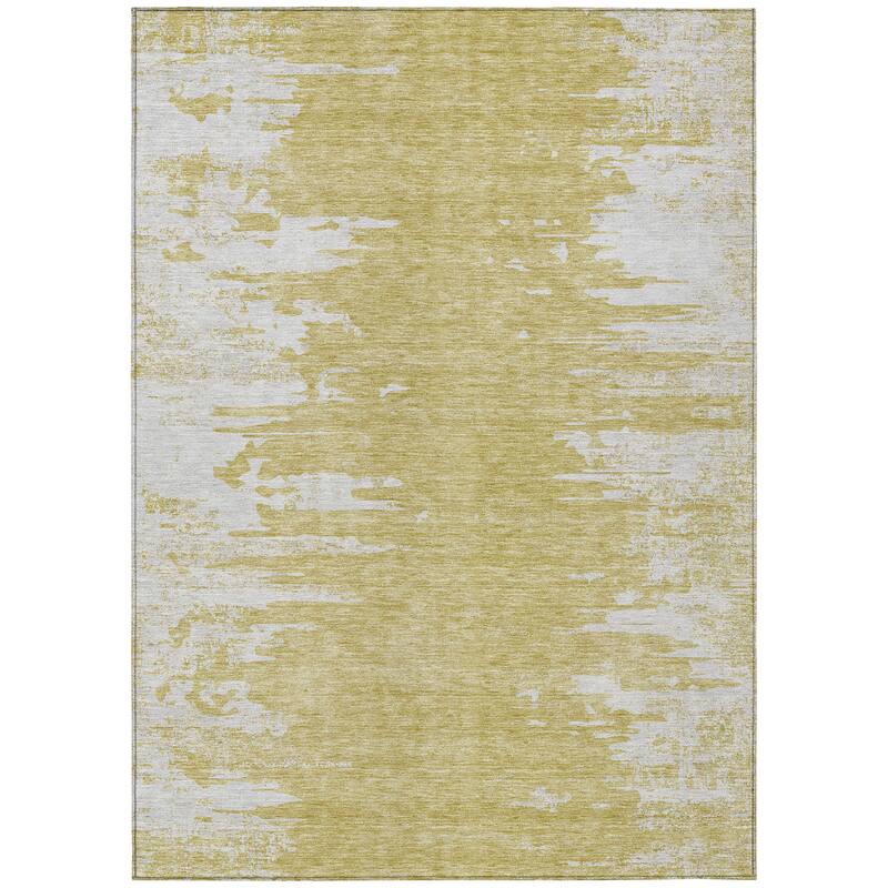 Machine Washable Indoor/ Outdoor Chantille Abstract Ombre Rug