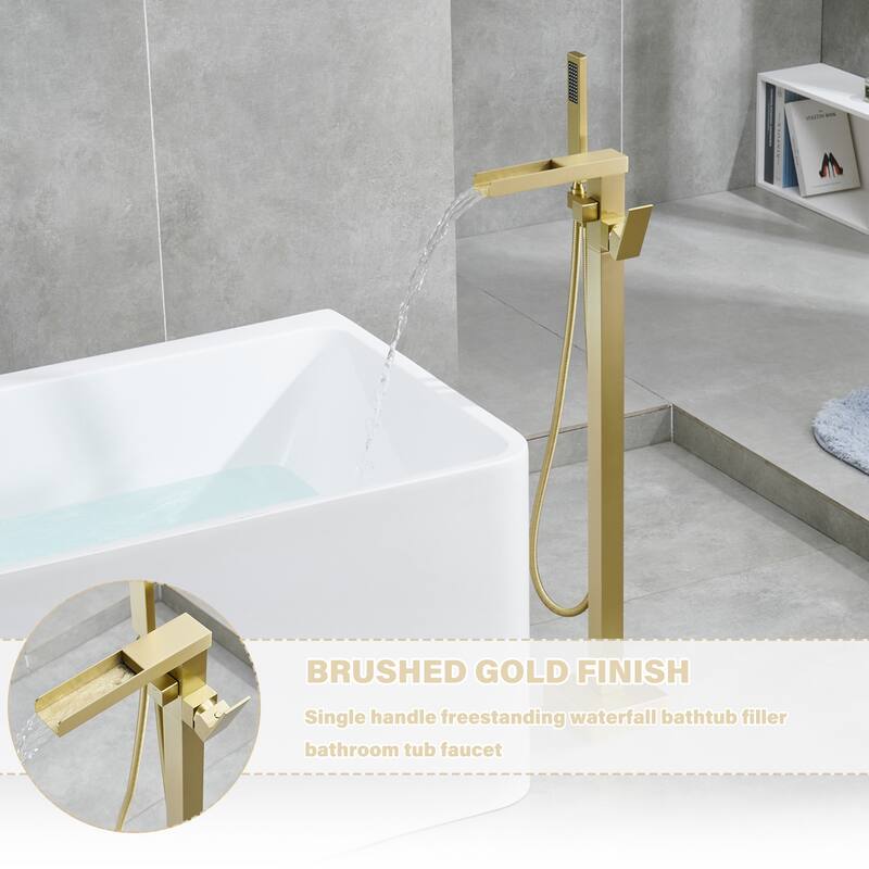 Single-Handle Freestanding Tub Faucet Mount Tub Faucet Bathtub Filler