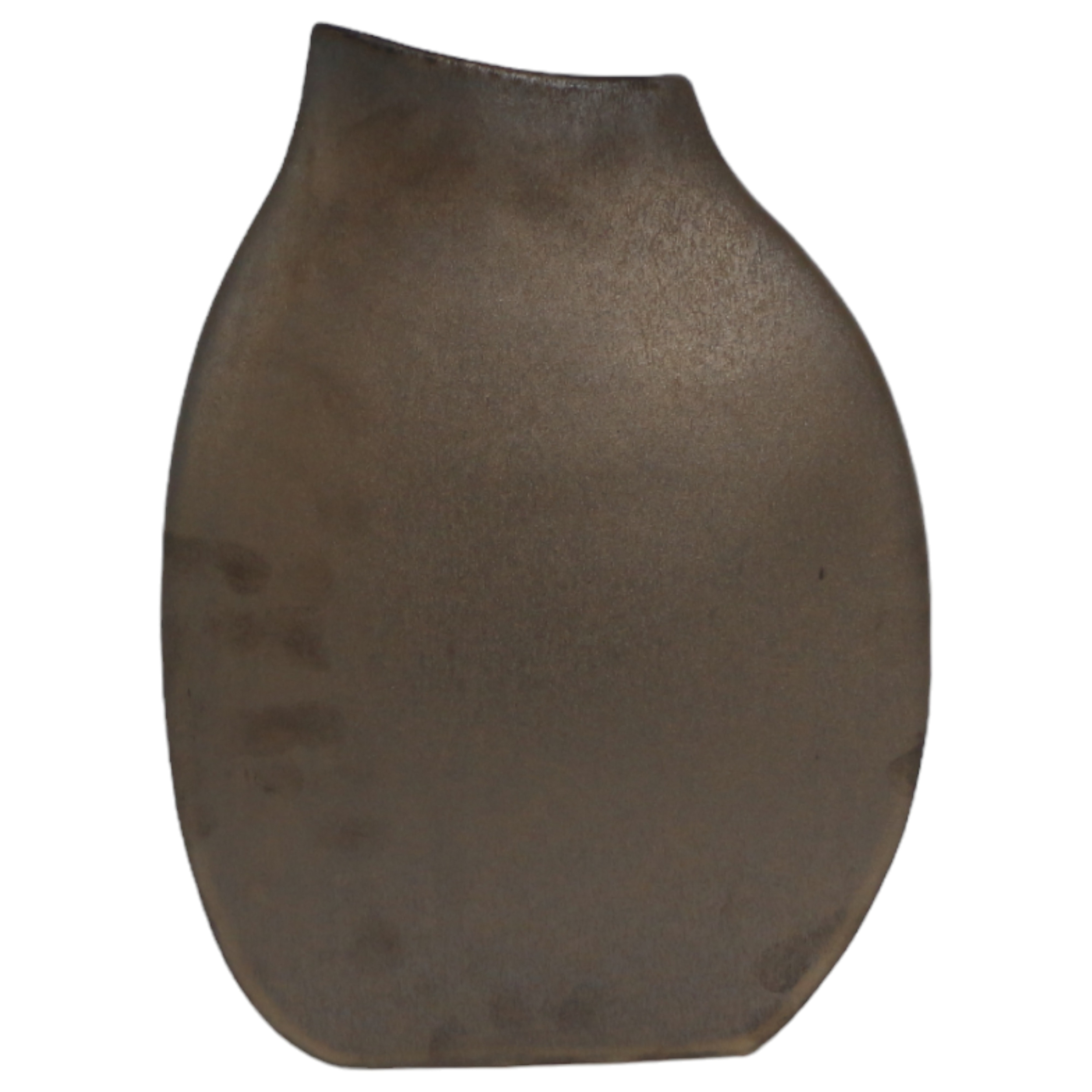 Decorative Vase - Bronze Ceramic Modern Oval Large, 16 in.