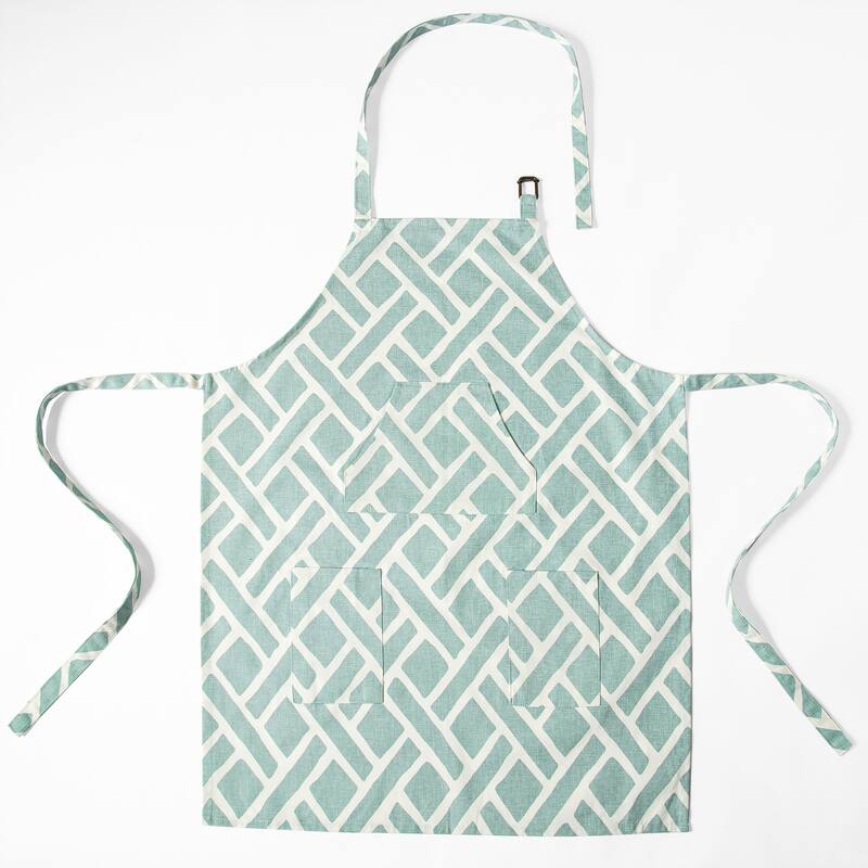 Exclusive Fabrics Martinique Printed Cotton Apron - 27 X 34