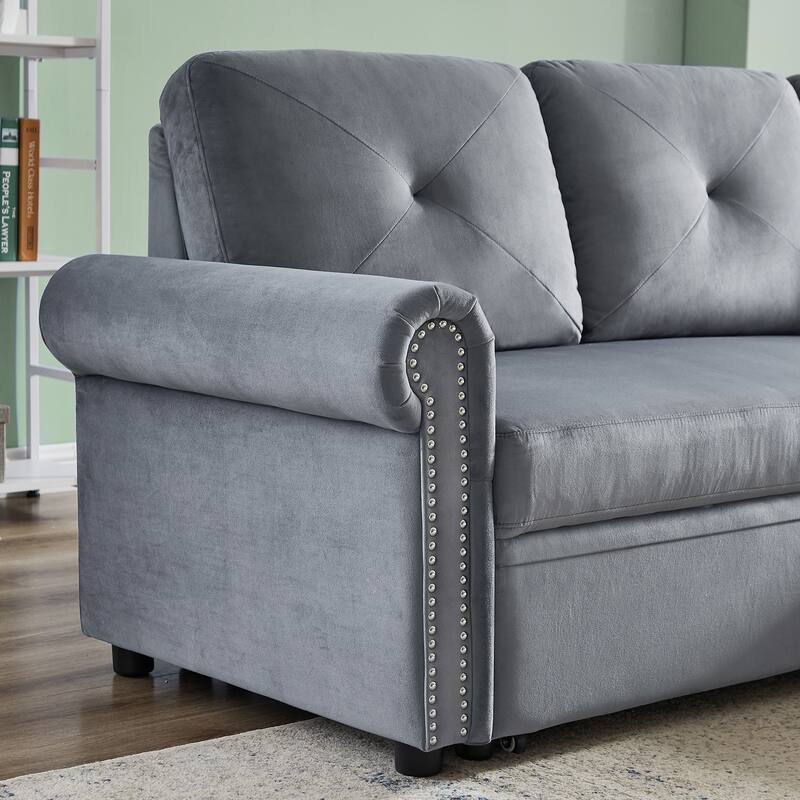 83" L-Shape Sectional Sofa with Storage Chaise