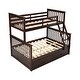 preview thumbnail 8 of 18, House Bed with Roof Design Twin/Twin House Bunk Bed With Shelves And Drawers,Sturdy Construction Loft Bed-Espresso