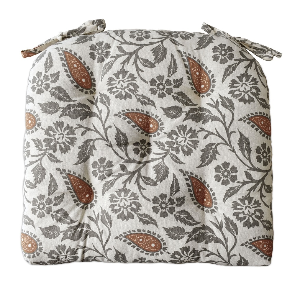 Handmade Floral Cotton Dinning Chair Seat Cushions Pads 16’’x16’’ Thick Tufted With Ties