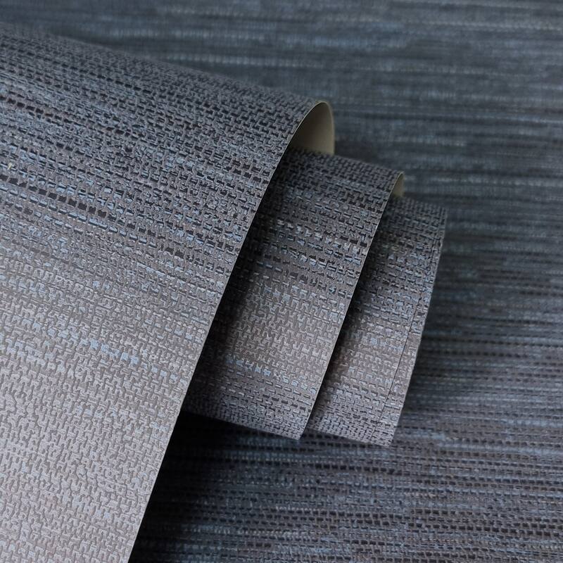 Fine Decor Miya Dark Blue Faux Grasscloth Wallpaper