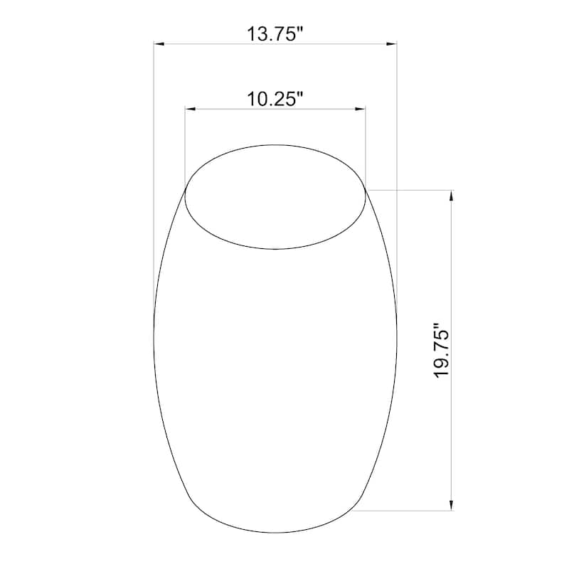 Capiz Mosaic Drum Side Table - 19.75" - Blue and White