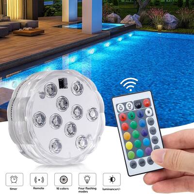 Swimming Pool Underwater Light RGB LED Bulb with Remote Control