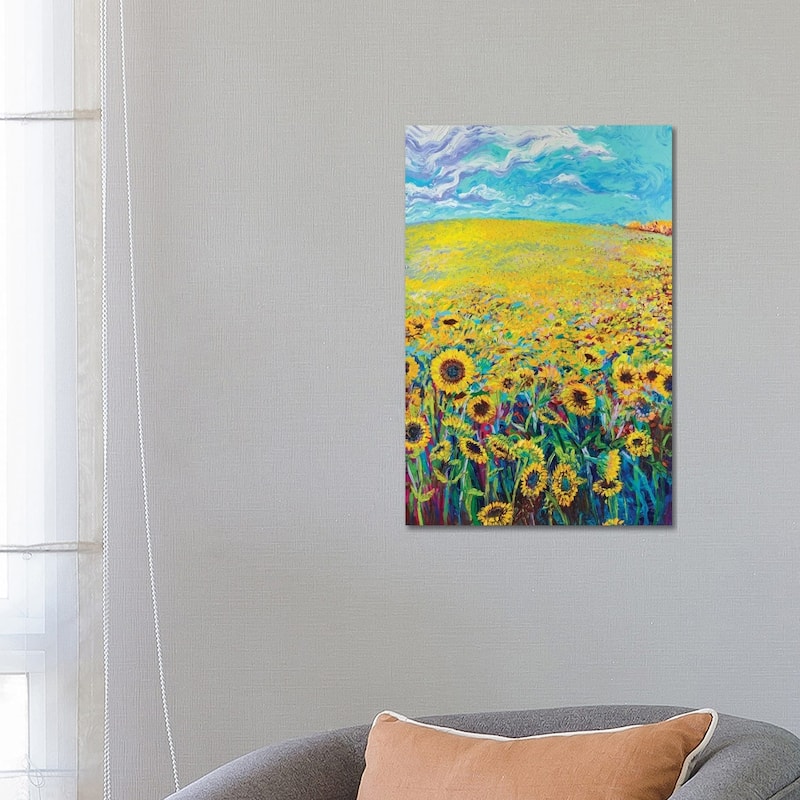 iCanvas "Sunflower Triptych Panel I" by Iris Scott Canvas Print - 26x18x1.5