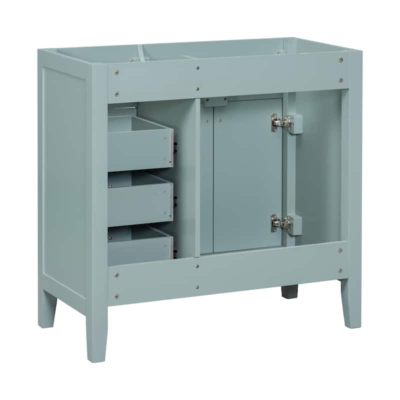 Roomfitters 36" Bathroom Vanity without Sink, Cabinet Base Only, Bathroom Cabinet with Drawers, Solid Frame and MDF Board