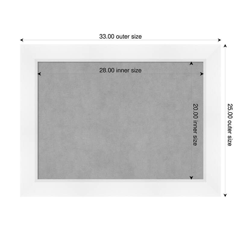 Amanti Art Sloped Black Framed - 33 x 25 in - Sloped White