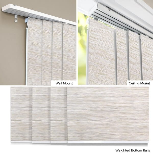 CHICOLOGY Adjustable Sliding Panels, Light Filtering - 46"- 86" W X 92" H