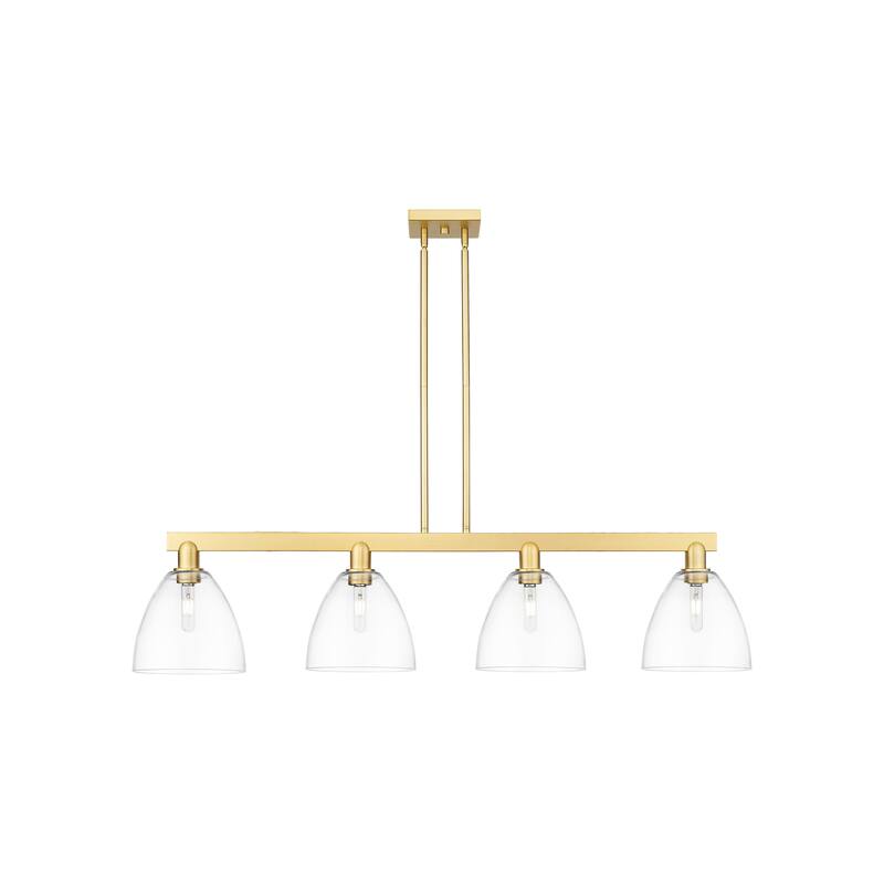 Innovations Lighting Endless Possibilities Arcadia - Bristol - 4 Light 52" Stem Hung Island Light - Clear/Satin Gold