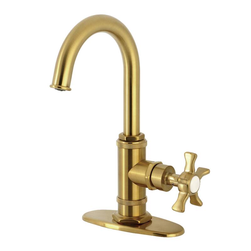 Kingston Brass Hamilton One-Handle 1-Hole Deck Mount Bar Faucet - Brushed Brass