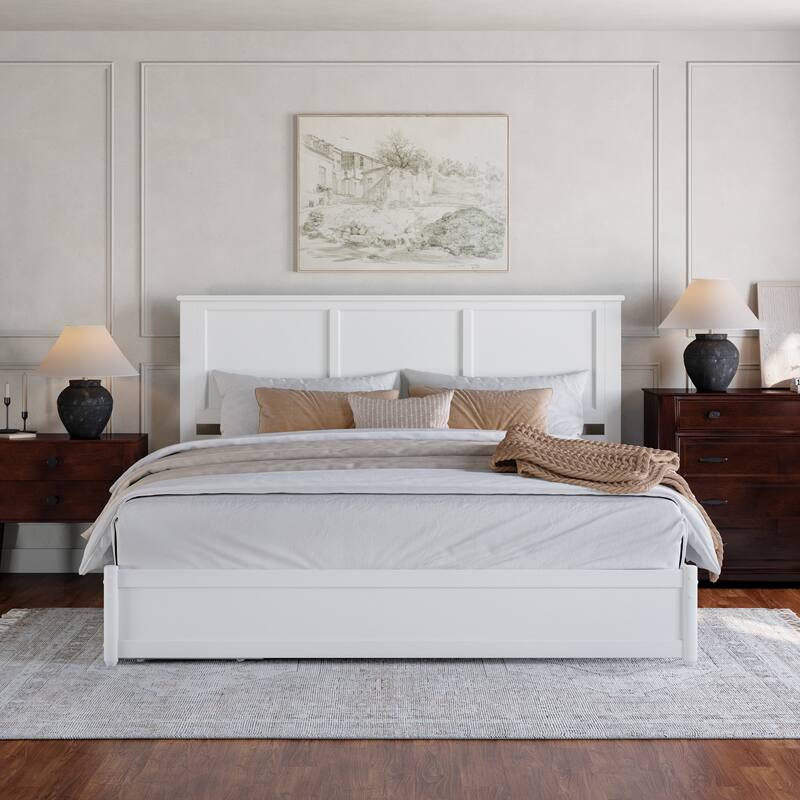 Felicity Platform Bed with Panel Footboard and Storage Drawers