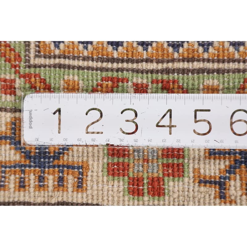 Kazak Accent Rug Hand-Knotted Traditional Orange Wool Carpet - 2'8" x 4'2"