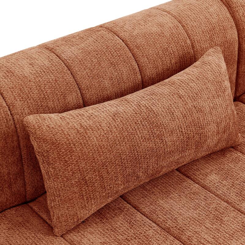 145.5" Modular Sofa Couch, Modern Sectional Sofa for Living Room, Polyester Upholstered Cloud Couch with Deep Seat