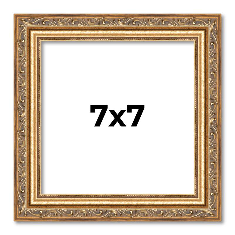 7x7 Frame Red Solid Wood Picture Frame Width 1.75 Inches | Interior Frame Depth 1 13/16 Inches