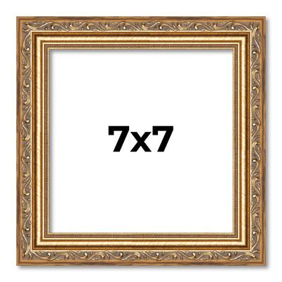 7x7 Frame Red Solid Wood Picture Frame Width 1.75 Inches | Interior Frame Depth 1 13/16 Inches