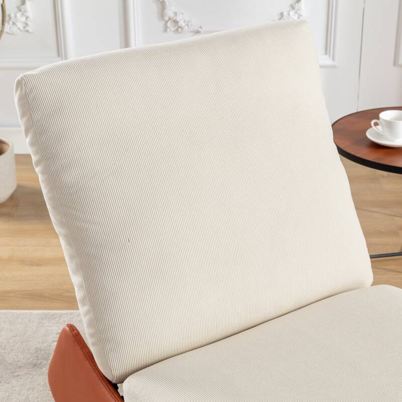 Modern Rocking Chair Recliner, Comfy Rocker Nursery Chair with Footrest, Accent Reading Chair, Upholstered Lounge Chair