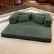 preview thumbnail 76 of 179, Jaxx Unsofa Modular Convertible Sectional Sofa with Fold Out King Sleeper Bed 2-Seat Sofa. - Corduroy Forest Dark Green