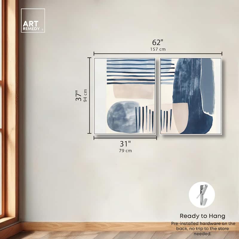 Fluid Inertia II Canvas Set of 2 by Art Remedy