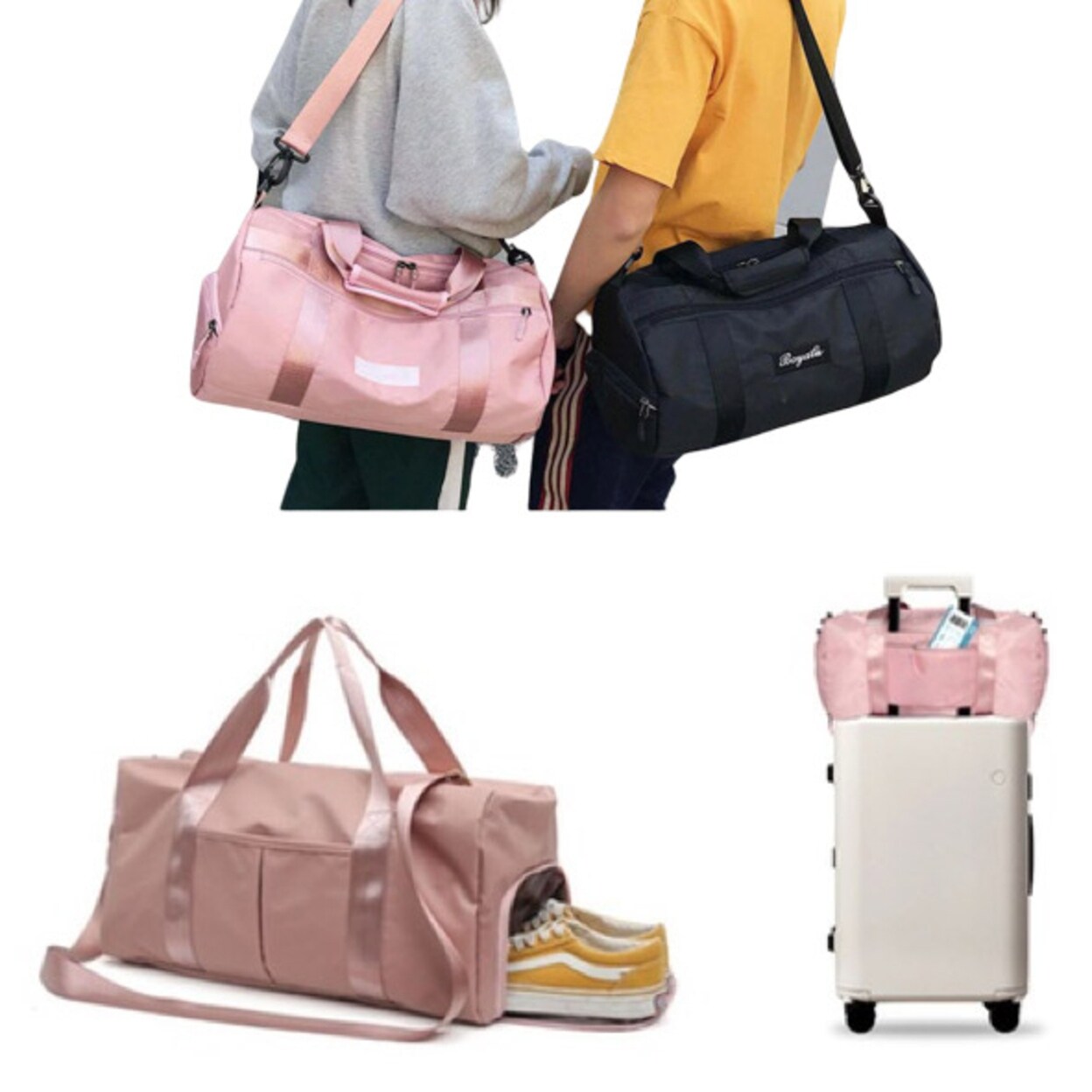 travel duffel with shoe compartment