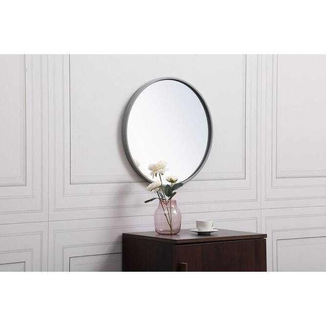 Elegant Lighting Eternity 18" Diameter Circular Beveled Metal Framed