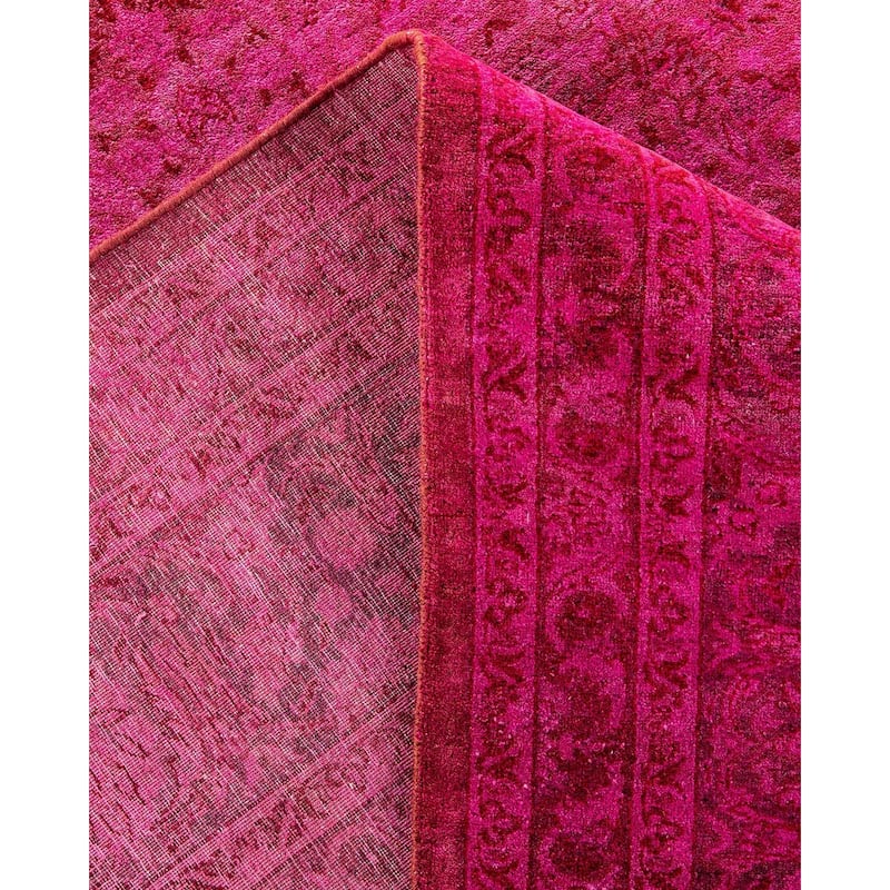Fine Vibrance, One-of-a-Kind Hand-Knotted Area Rug - Pink, 8' 3" x 10' 3" - 8' 3" x 10' 3"