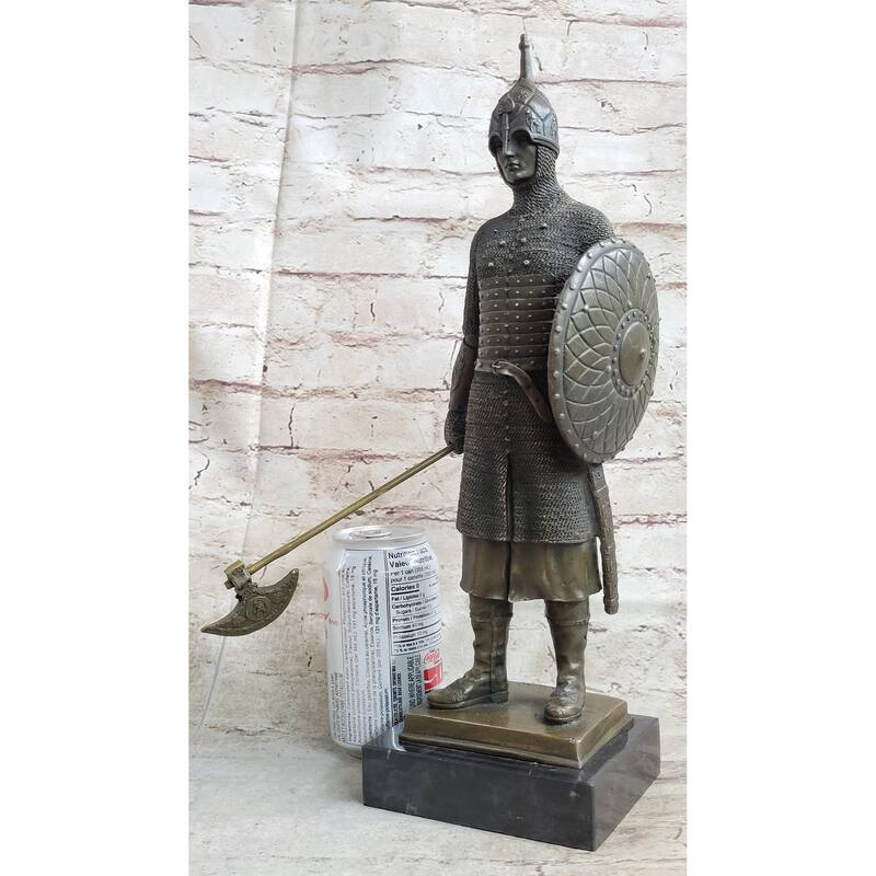 Bronze Large Medieval Art Knight Warrior Middle Ages Sculpture Statue Figurine