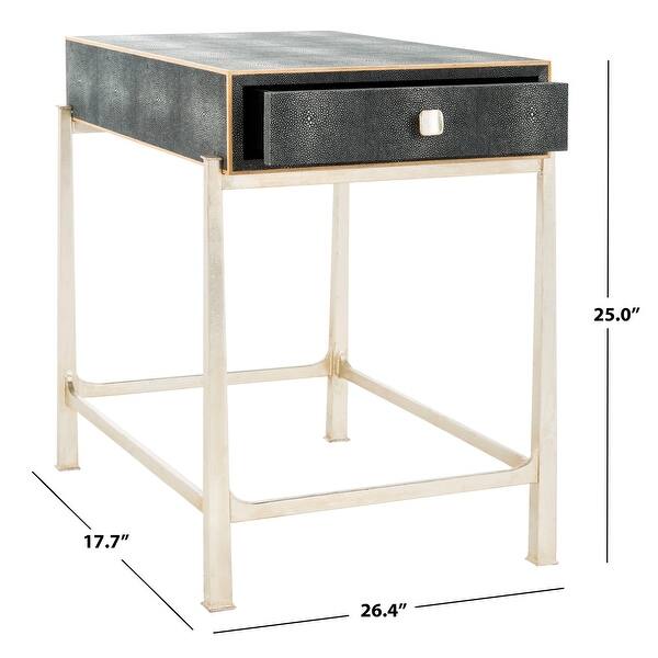 Shop Safavieh Couture Cleo 1 Drawer Nightstand Black 26 38 In W X 17 72 In D X 25 In H On Sale Overstock 22964024