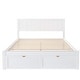preview thumbnail 4 of 15, Solid Wood Full Size Platform Bed Frame with Under-Bed Drawers, Slats