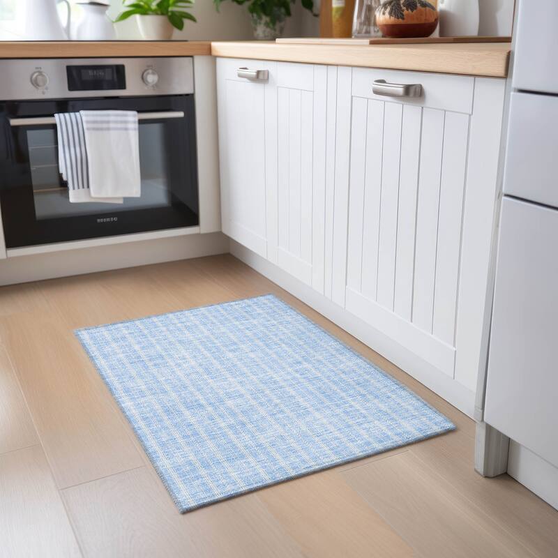 Machine Washable Indoor/ Outdoor Chantille Stripe Twist Rug