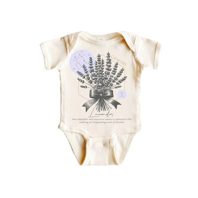 Gemini Floral Celestial - Baby Boy Girl Clothes Infant Bodysuit Funny Cute Newborn