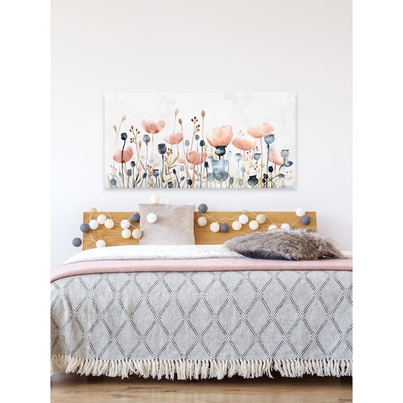 'Wild Poppy Fields' Painting Print on Wrapped Canvas